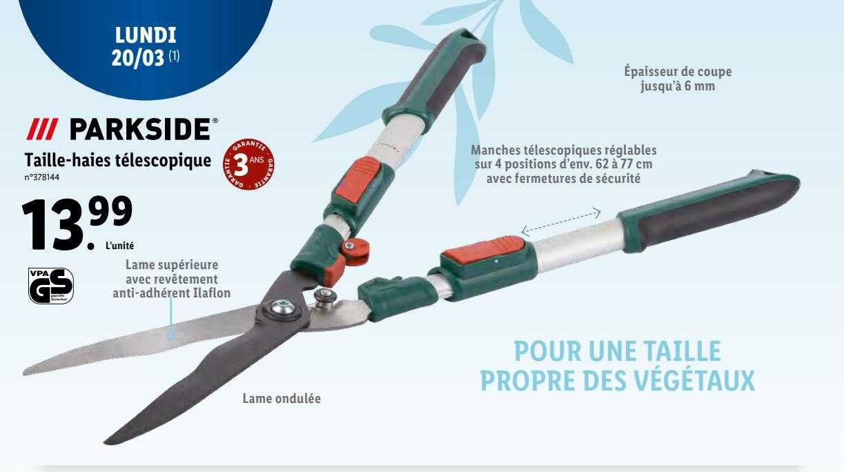 taille-haies télescopique parkside
