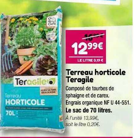 terreau horticole teragile