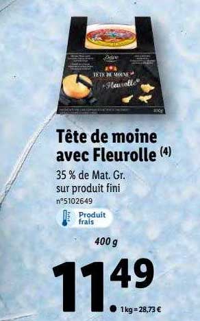 tête de moine avec fleurolle deluxe