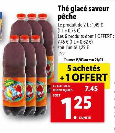 Thé Glacé Saveur Pêche