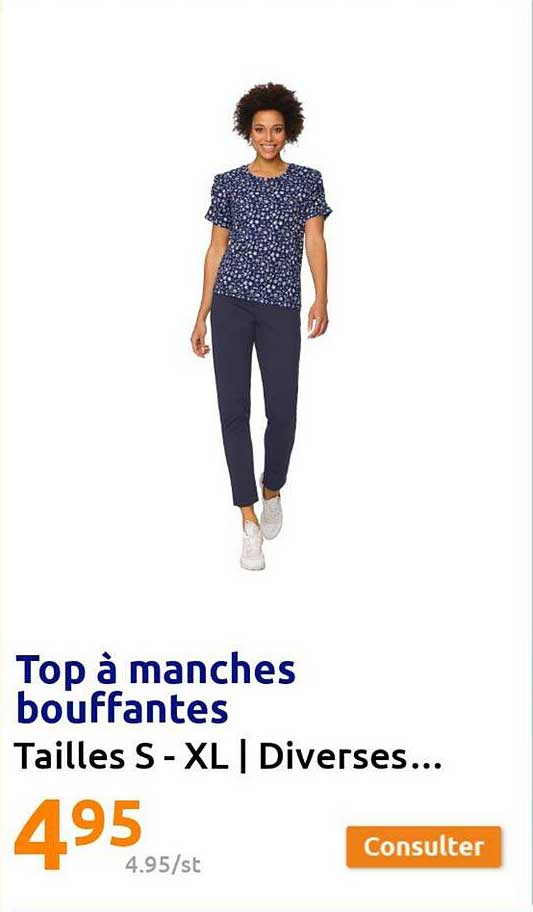 top à manches bouffantes