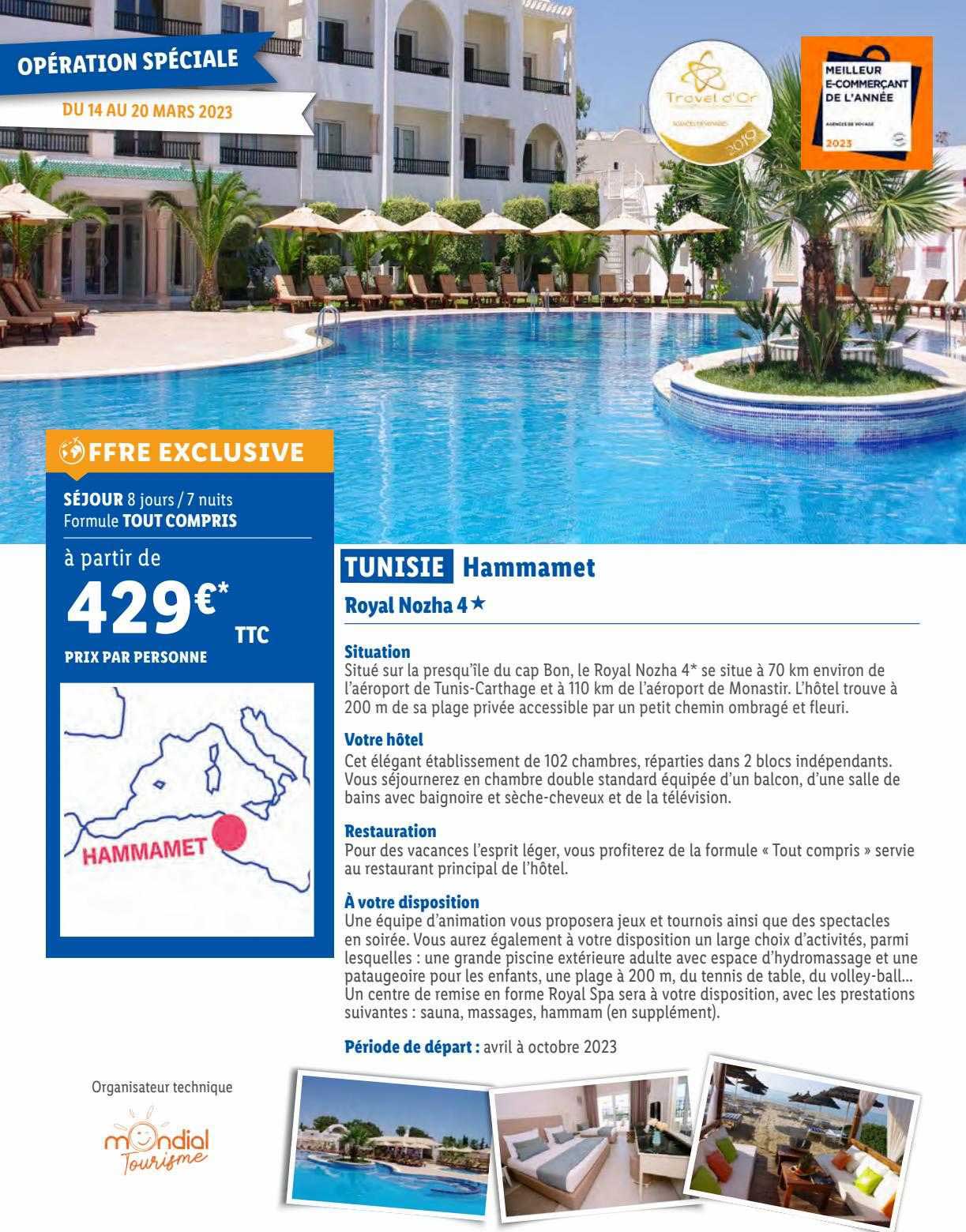 tunisie hammamet : royal nozha 4*