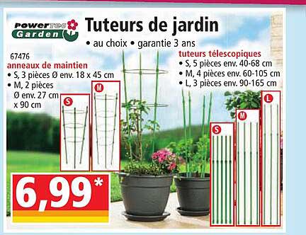 tuteurs de jardin powertec garden