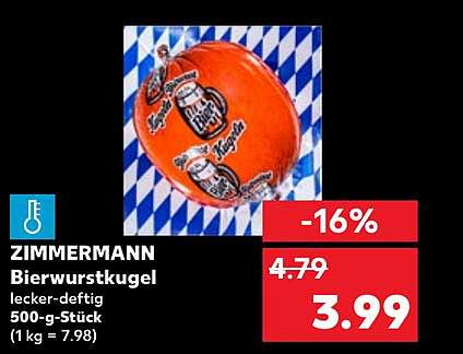 zimmermann bierwurstkugel