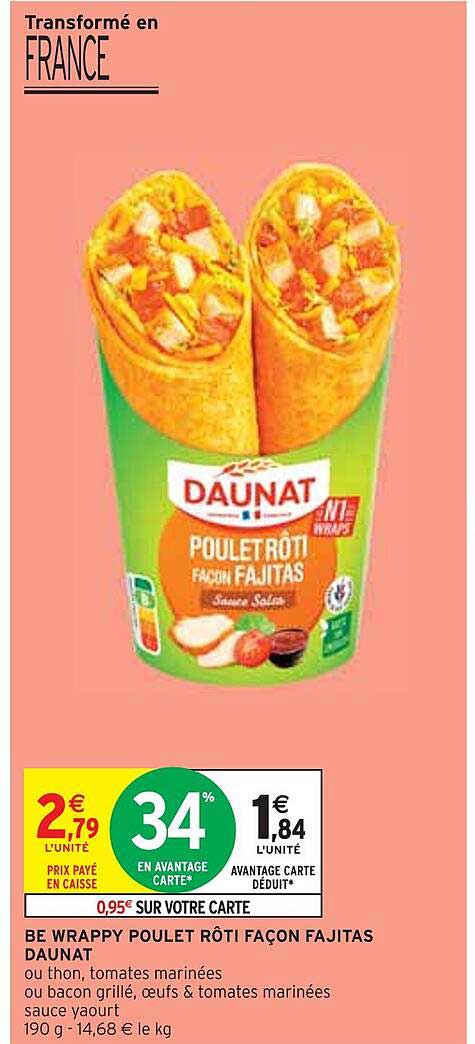 be wrappy poulet rôti façon fajitas daunat