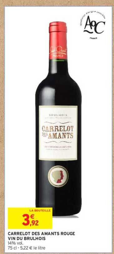 carrelot des amants rouge vin du bruhlois