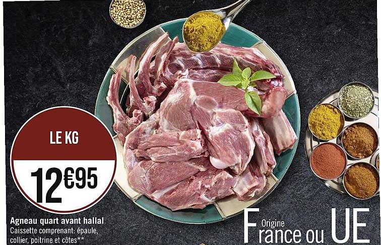 agneau quart avant hallal