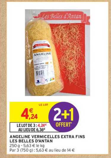 angeline vermicelles extra fins les belles d'antan