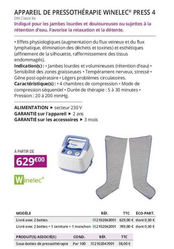 appareil de pressothérapiewinelec press 4