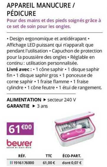 appareil manucure pédicure