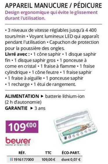 appareil manucure pédicure