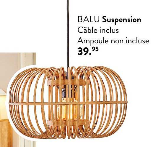 balu suspension câble inclus ampoule non incluse