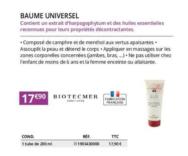 Baume Universel Biotecmer