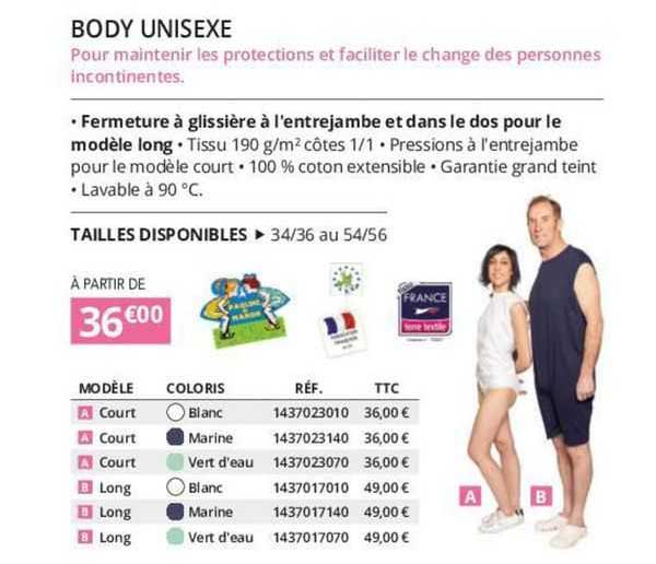 body unisexe