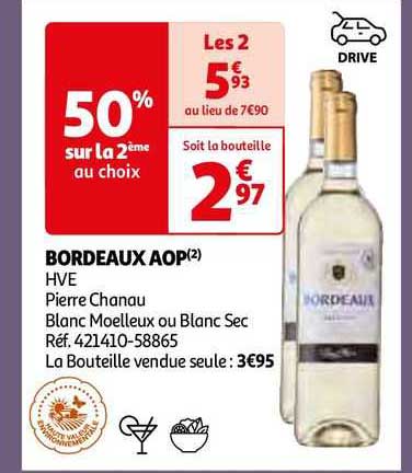 Bordeaux Aop Hve Pierre Chanau Blanc Moelleux Ou Blanc Sec