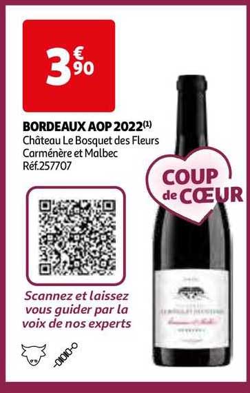 bordeaux aop 2022 château le bosquet des fleurs cerménère et malbec