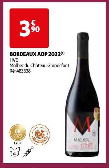 Bordeaux Aop 2022 Hve Malbec Du Château Grandefont
