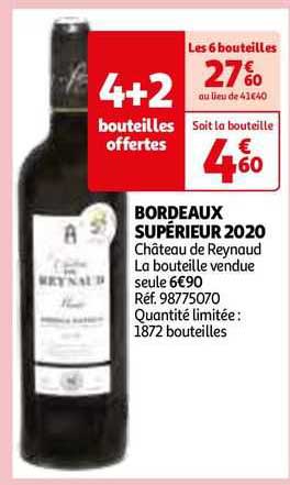 bordeaux supérieur 2020 château de reynaud