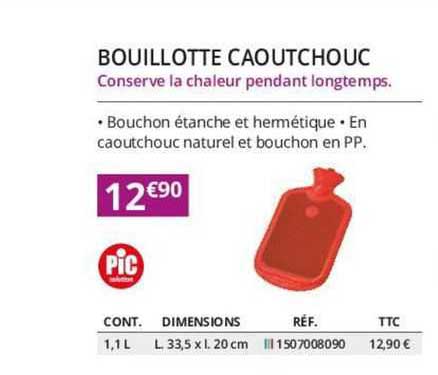 bouillotte caoutchouc pic