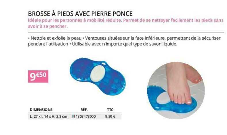 Brosse à Pieds Avec Pierre Ponce
