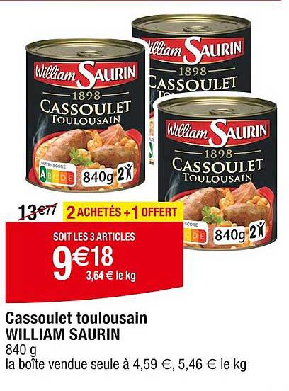 cassoulet toulousain william saurin