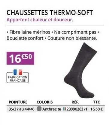 chaussettes thermo-soft