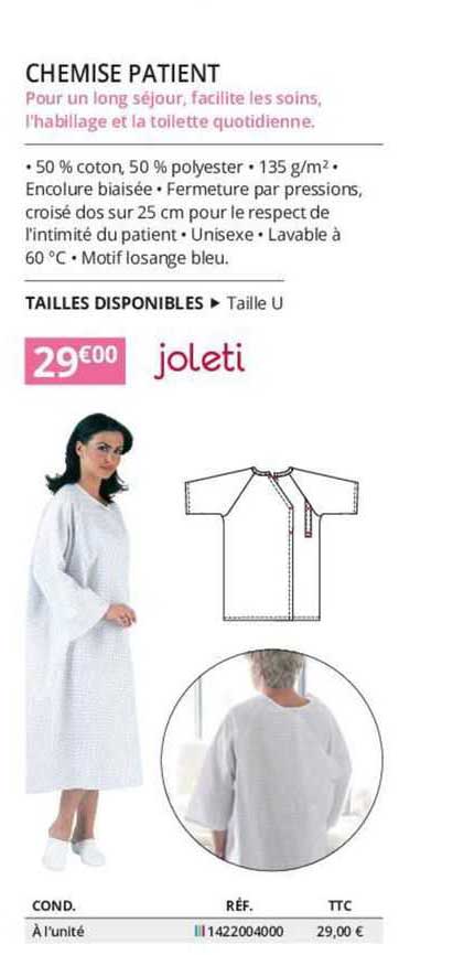 chemise patient joleti