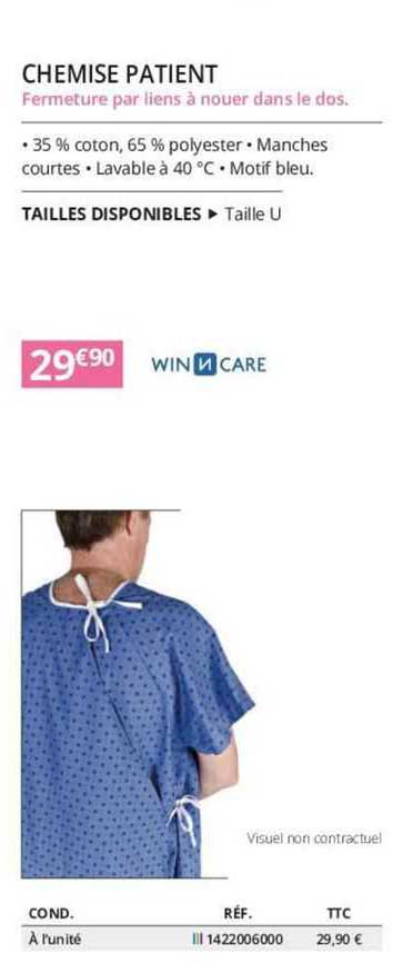 chemise patient win care
