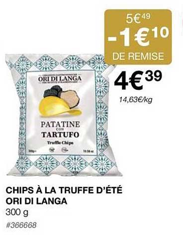 chips à la truffe d'été ori di langa