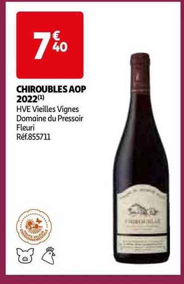 chiroubles aop 2022 hve vieilles vignes domaine du pressoir
