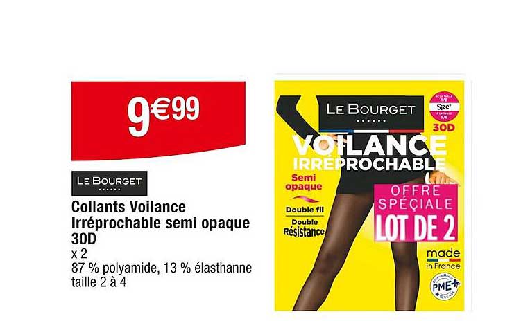 collants voilance irréprochable semi opaque 30d le bourget