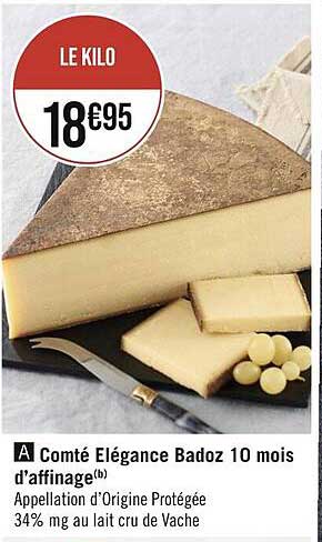 comté elégance badoz 10 mois d'affinage