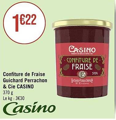 confiture de fraise guichard perrachon & cie casino