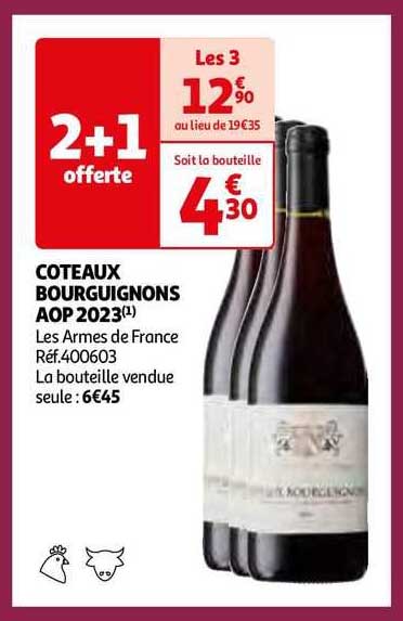 coteaux bourguignons aop 2023 les armes de france