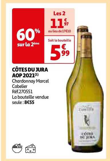 côtes du jura aop 2021 chardonnay marcel cabelier