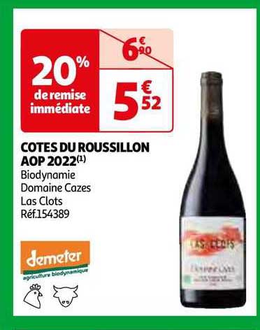 côtes du roussillon aop 2022 biodynamie domaine cazes las clots