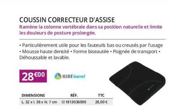 coussin correcteur d'assise