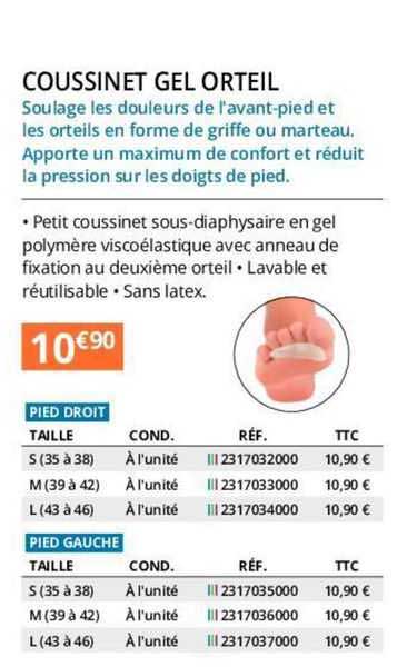 coussinet gel orteil