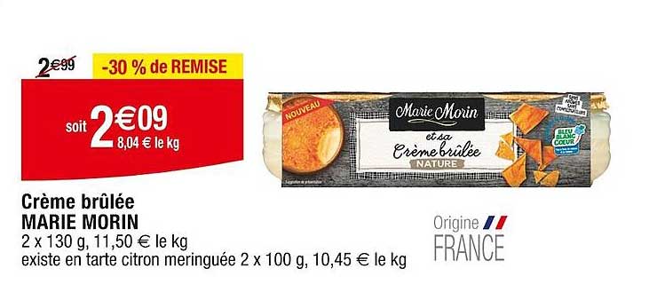 crème brûlée marie morin