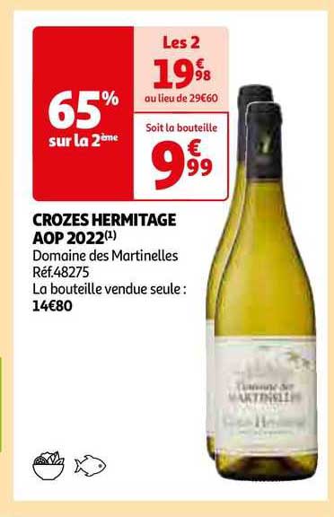 crozes hermitage aop 2022 domaine des martinelles