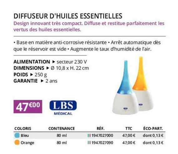 diffuseur d'huiles essentielles
