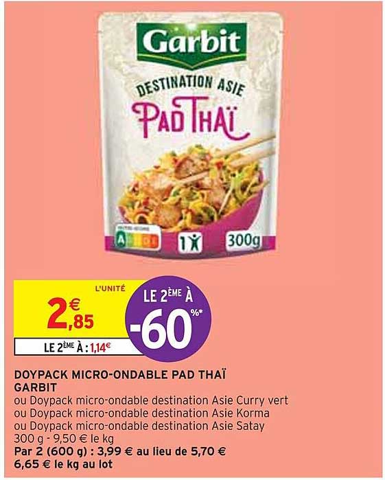 doypack micro-ondable pad thaï garbit