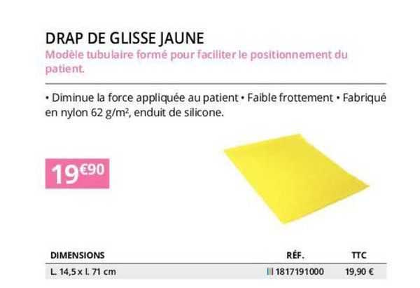 drap de glisse jaune