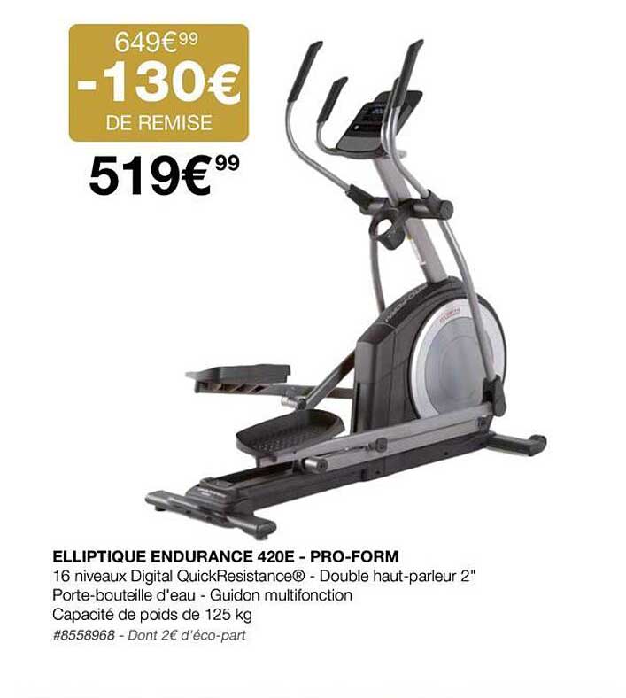 elliptique endurance 420E - pro-form