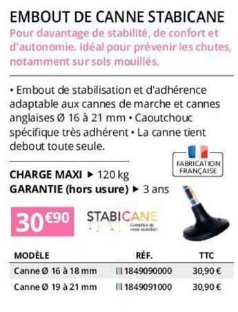 embout de cannes stabicane