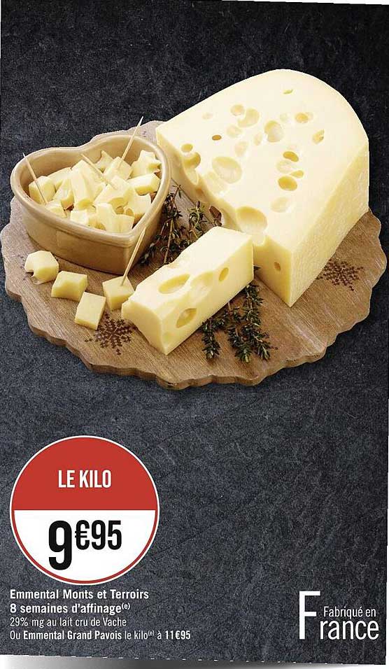 emmental monts et terrois 8 semaines d'affinage