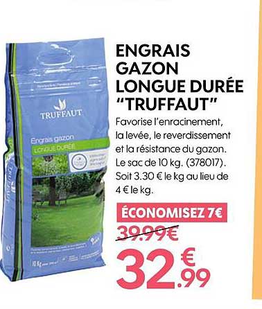 engrais gazon longue durée "truffaut"