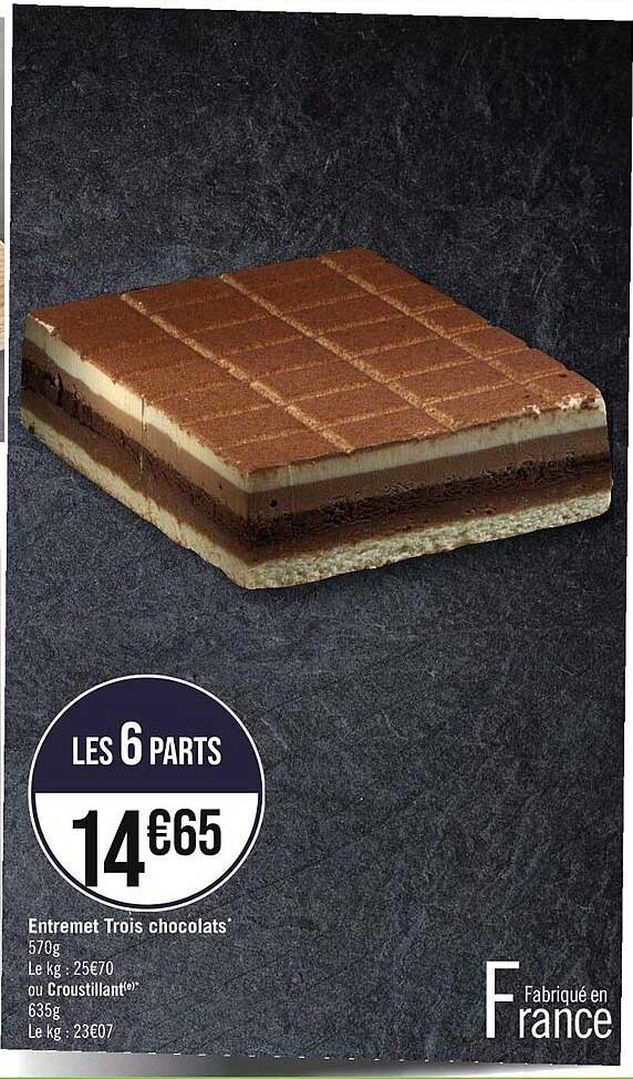 entremet trois chocolats