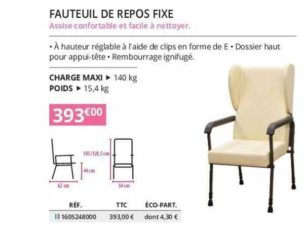 fauteuil de repos fixe