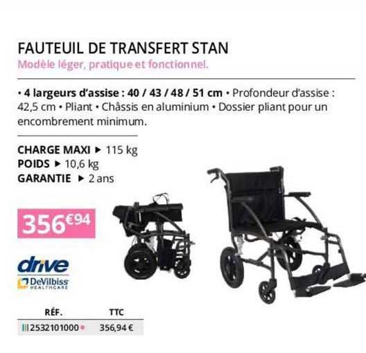 fauteuil de transfert stan drive